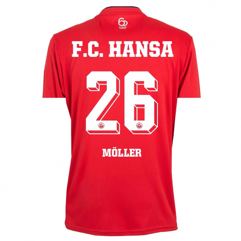 Danxen Women Andreas Möller #26 Red White Goalkeeper Jersey 2025/26 T-Shirt