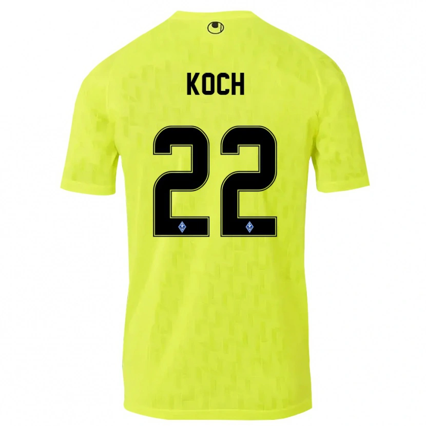 Danxen Women Nico Koch #22 Yellow Black Goalkeeper Jersey 2025/26 T-Shirt