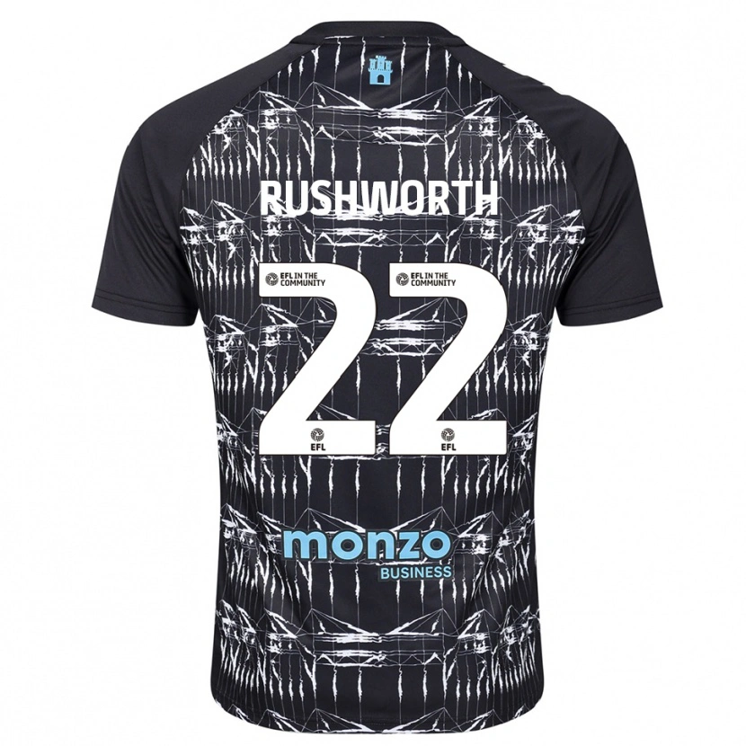 Danxen Women Carl Rushworth #22 Black Blue Goalkeeper Jersey 2025/26 T-Shirt