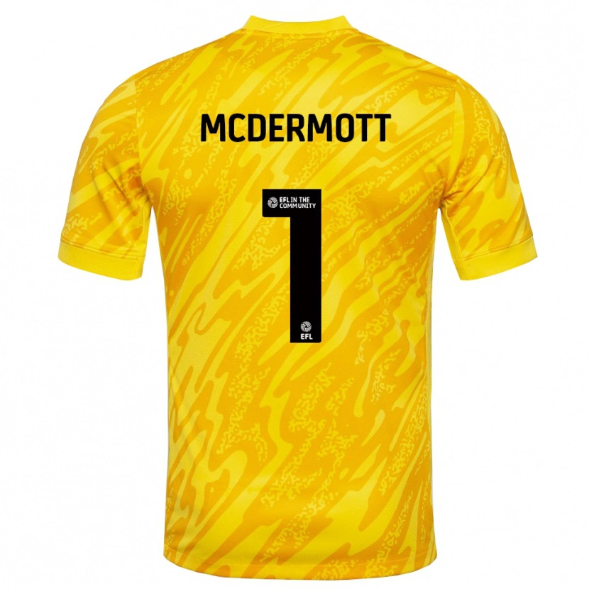 Danxen Women Conal McDermott #1 Yellow Black Goalkeeper Jersey 2025/26 T-Shirt