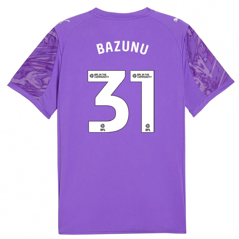 Danxen Women Gavin Bazunu #31 Purple White Goalkeeper Jersey 2025/26 T-Shirt