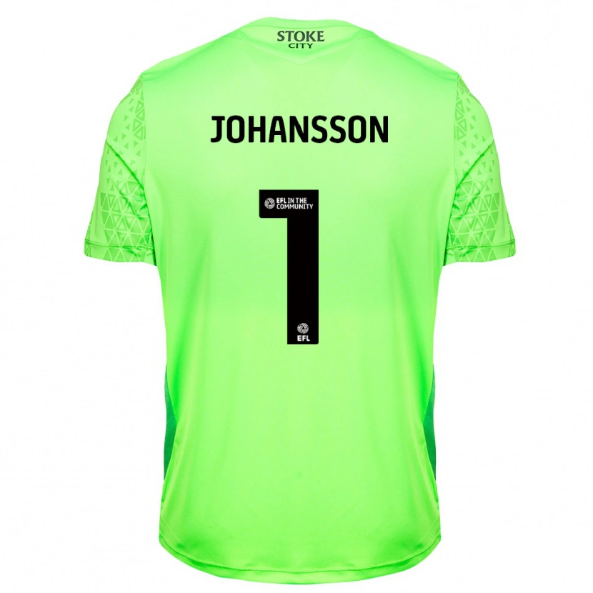 Danxen Women Viktor Johansson #1 Green  Black Goalkeeper Jersey 2025/26 T-Shirt