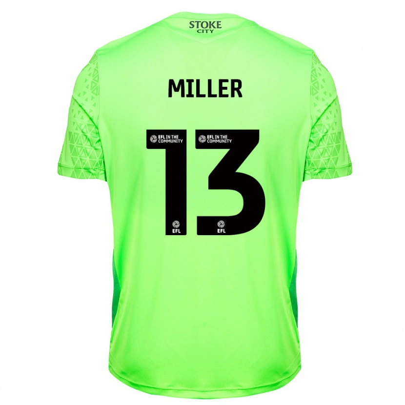 Danxen Women Tom Miller #13 Green  Black Goalkeeper Jersey 2025/26 T-Shirt