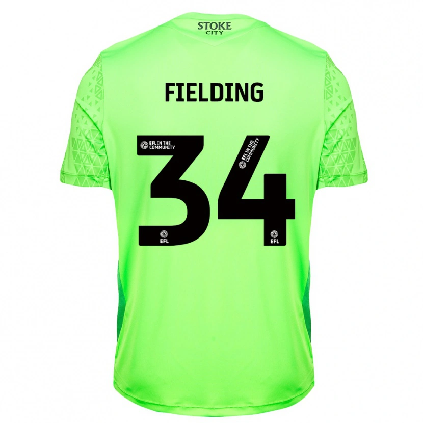 Danxen Women Frank Fielding #34 Green  Black Goalkeeper Jersey 2025/26 T-Shirt