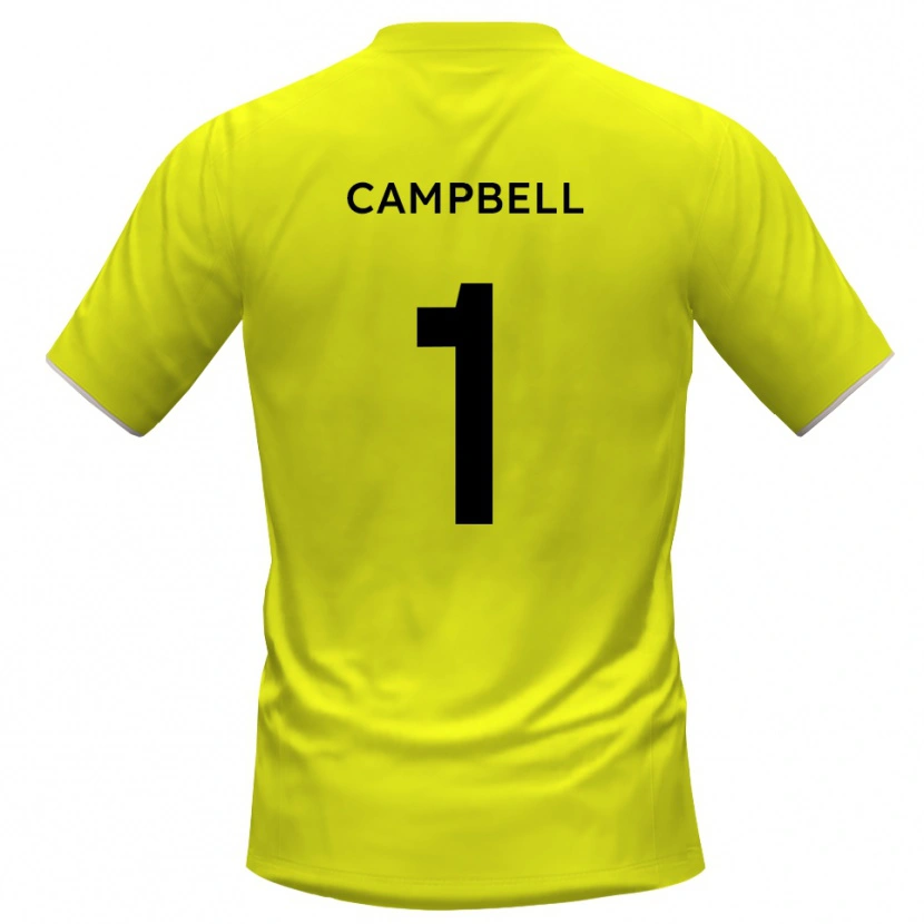 Danxen Women Maison Campbell #1 Yellow Black Goalkeeper Jersey 2025/26 T-Shirt