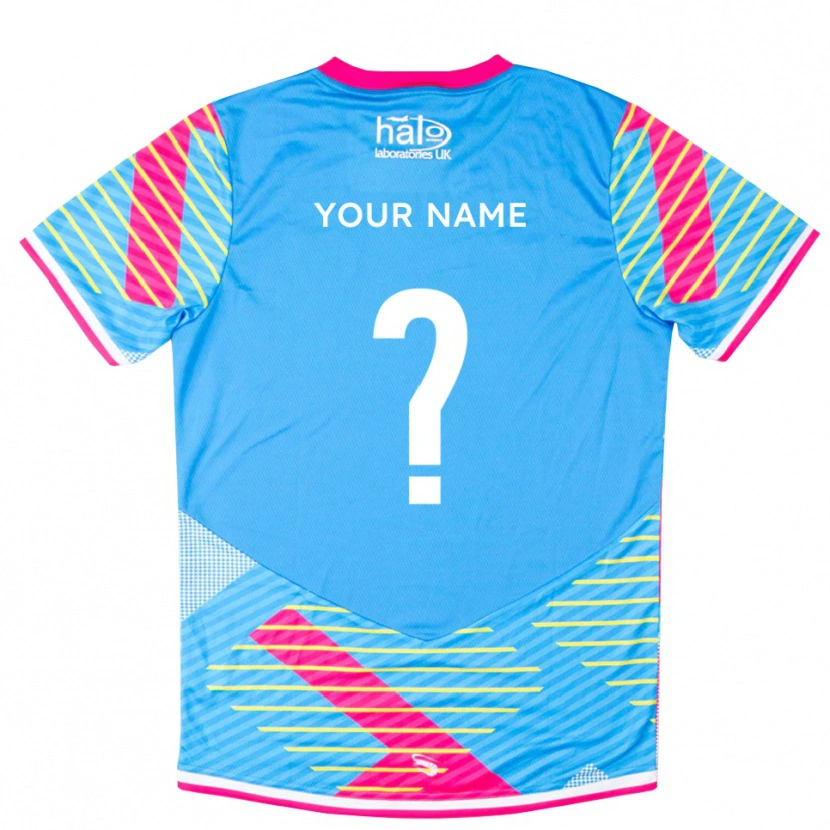 Danxen Women Morecambe FC Sky Blue Pink Goalkeeper Jersey 2025/26 T-Shirt