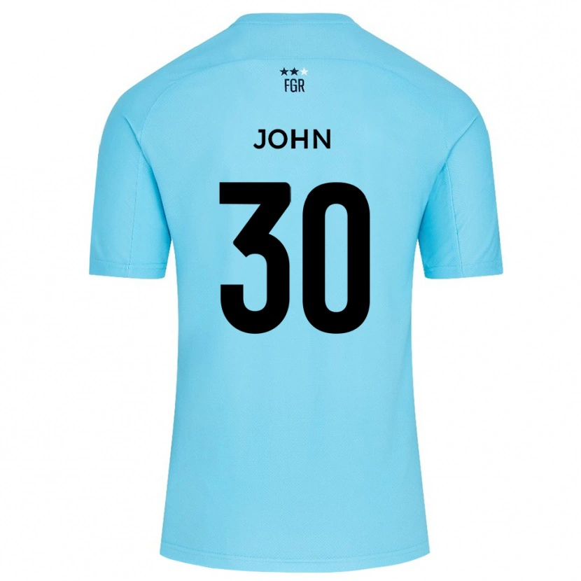 Danxen Women Dylan John #30 Sky Blue White Goalkeeper Jersey 2025/26 T-Shirt
