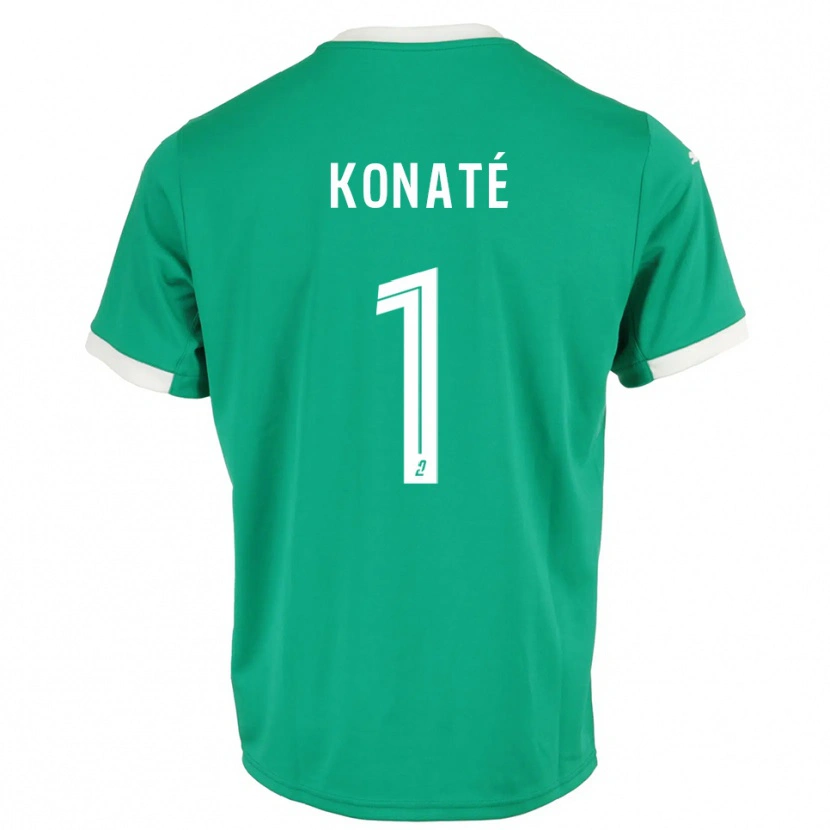 Danxen Women Hillel Konaté #1 Green White Goalkeeper Jersey 2025/26 T-Shirt