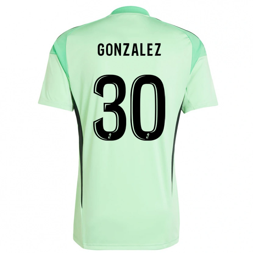 Danxen Women Matéo Gonzalez #30 Light Green Black Goalkeeper Jersey 2025/26 T-Shirt