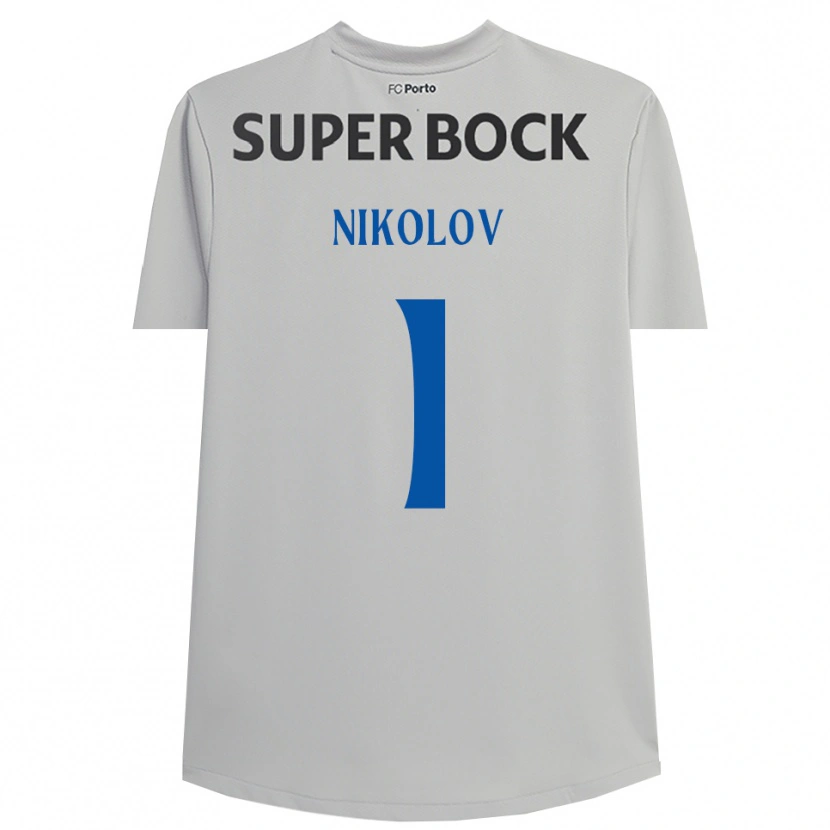 Danxen Women Antoni Nikolov #1 Light Gray Black Goalkeeper Jersey 2025/26 T-Shirt