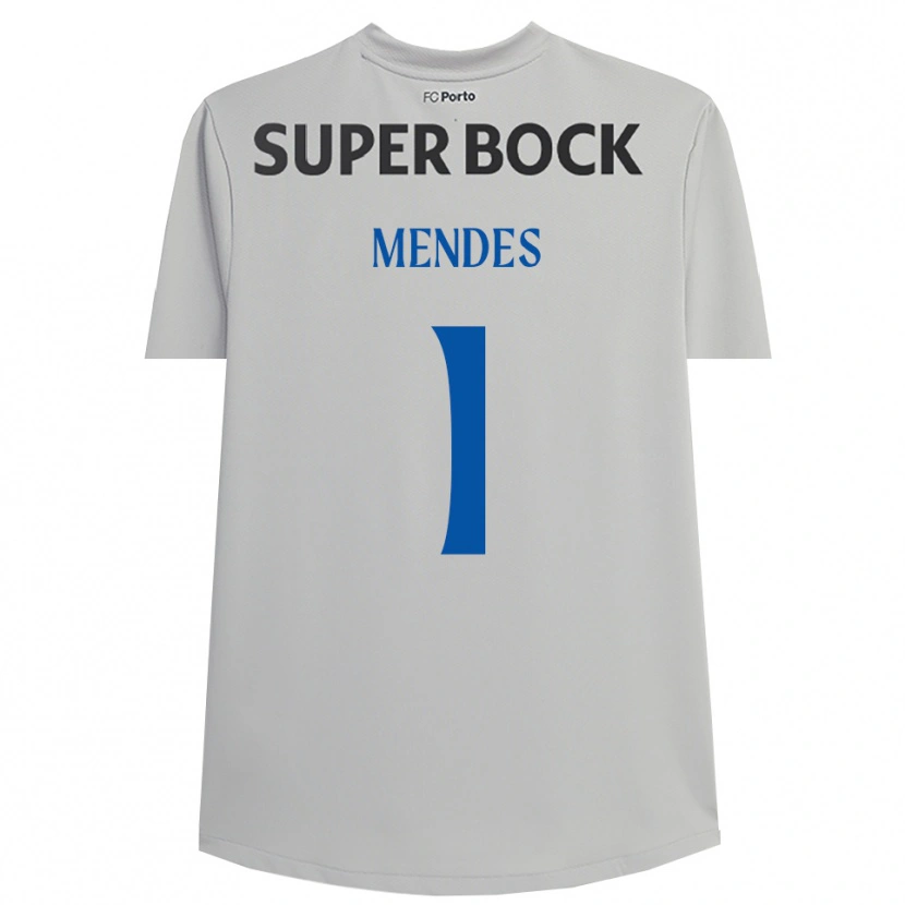 Danxen Women Francisco Mendes #1 Light Gray Black Goalkeeper Jersey 2025/26 T-Shirt