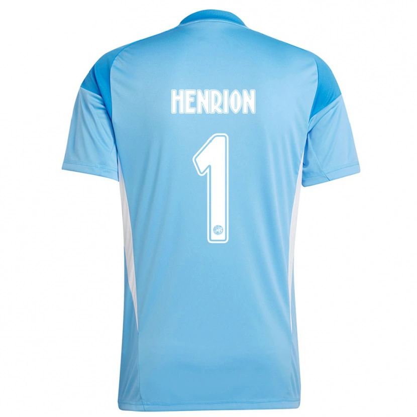 Danxen Women Martin Henrion #1 Light Blue White Goalkeeper Jersey 2025/26 T-Shirt