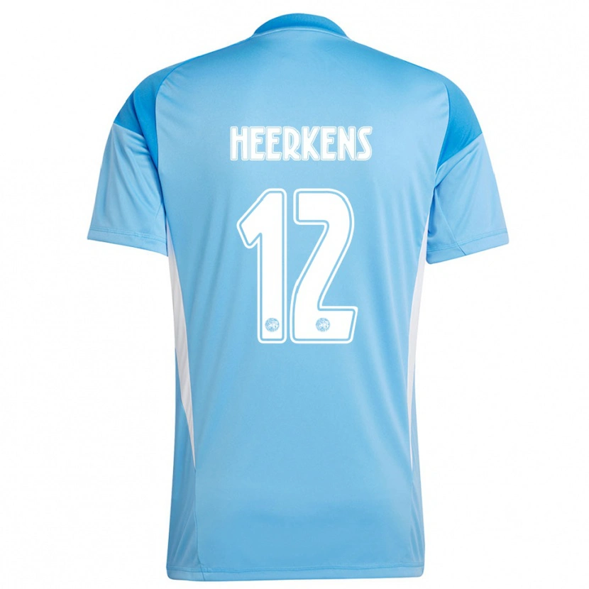 Danxen Women Joeri Heerkens #12 Light Blue White Goalkeeper Jersey 2025/26 T-Shirt