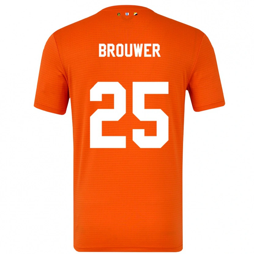 Danxen Women Michael Brouwer #25 Orange Black Goalkeeper Jersey 2025/26 T-Shirt