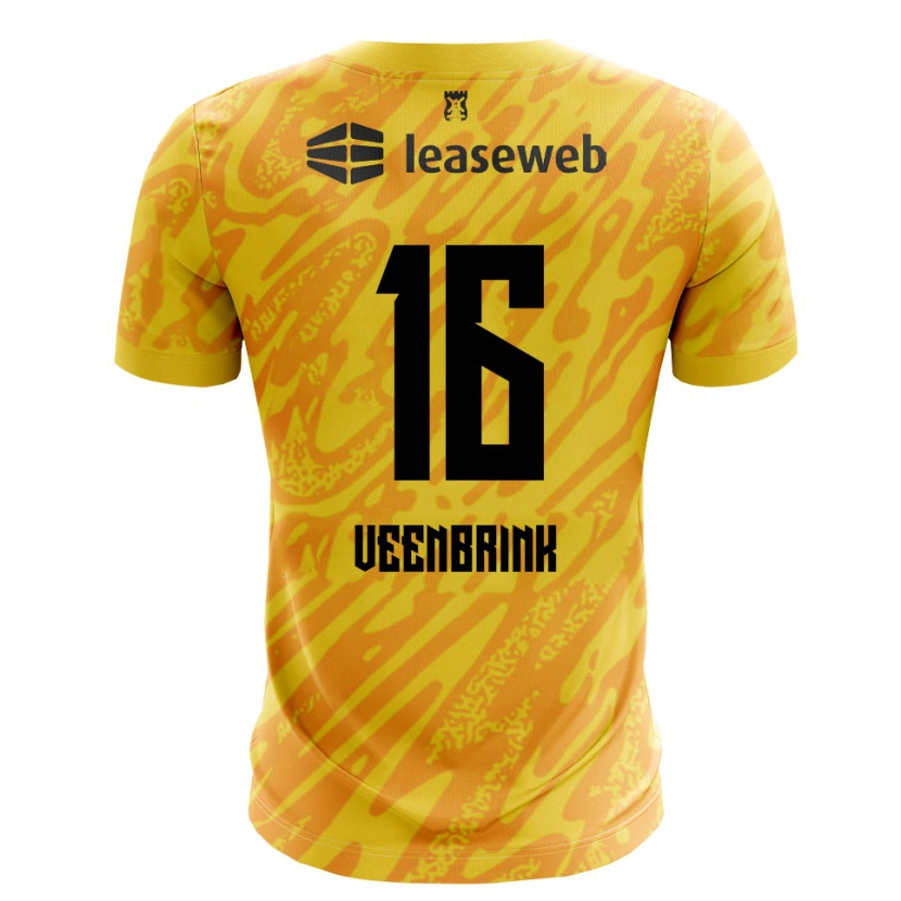 Danxen Women Jayden Veenbrink #16 Orange Yellow Black Goalkeeper Jersey 2025/26 T-Shirt