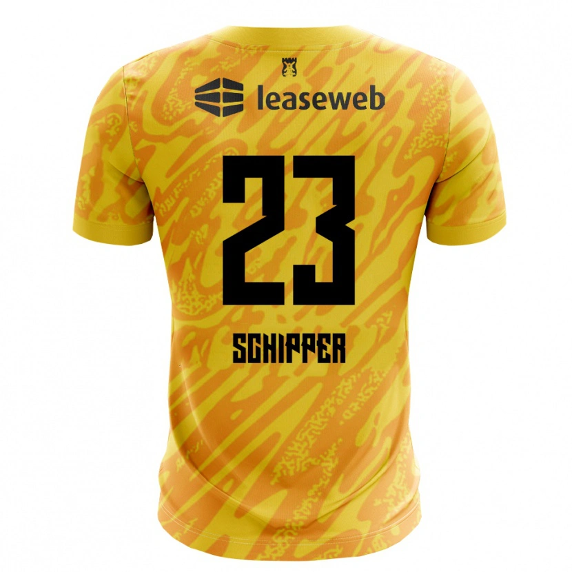 Danxen Women Jur Schipper #23 Orange Yellow Black Goalkeeper Jersey 2025/26 T-Shirt
