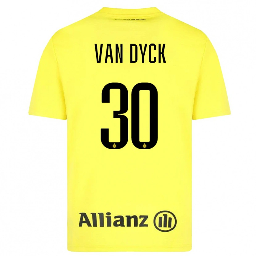 Danxen Women Nell Van Dyck #30 Yellow Black Goalkeeper Jersey 2025/26 T-Shirt
