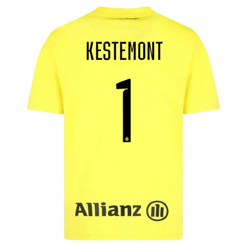 Danxen Women Thibeau Kestemont #1 Yellow Black Goalkeeper Jersey 2025/26 T-Shirt