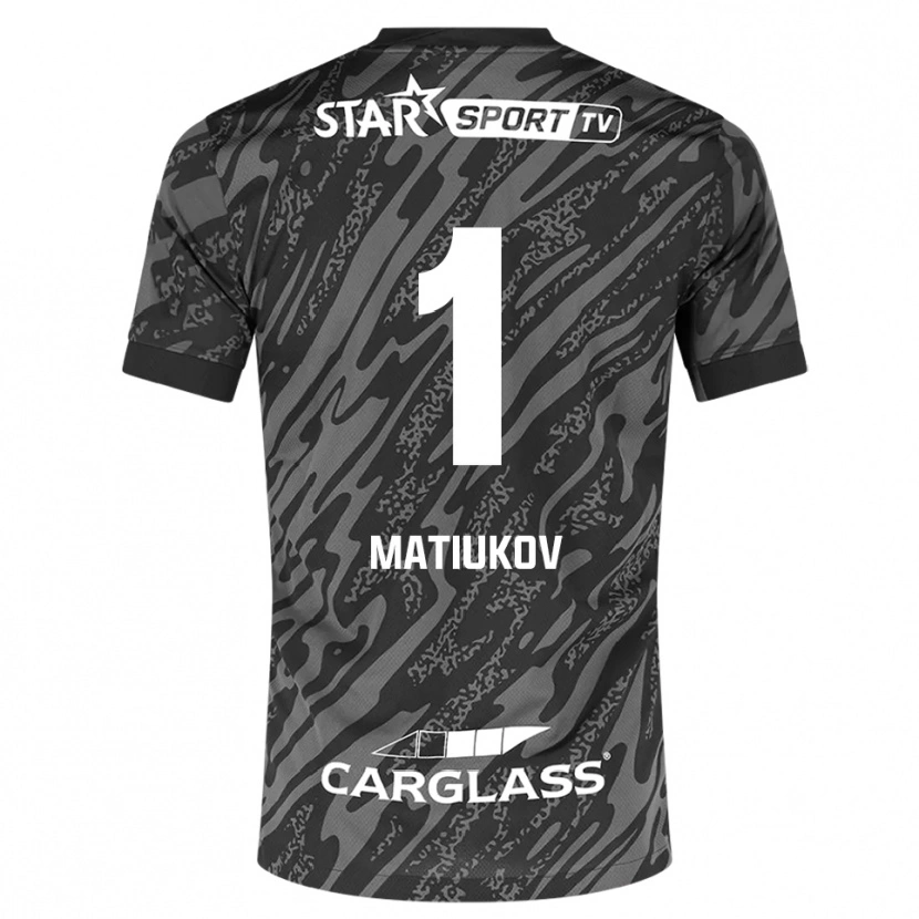Danxen Women Platon Matiukov #1 Dark Gray Black Goalkeeper Jersey 2025/26 T-Shirt