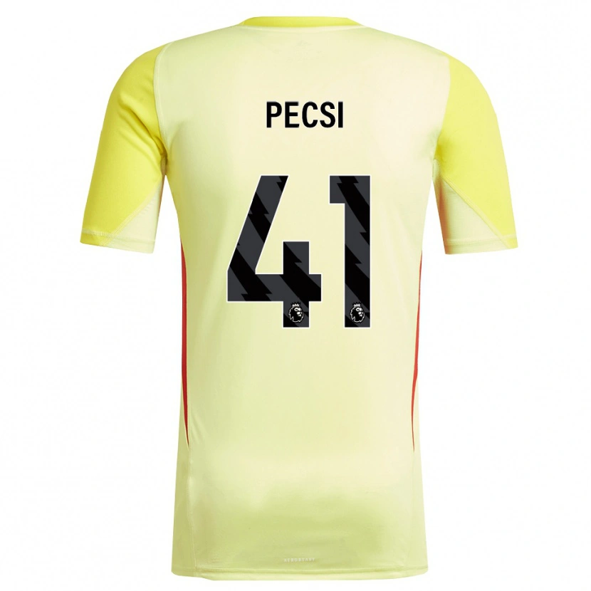 Danxen Women Ármin Pécsi #41 Yellow Red Goalkeeper Jersey 2025/26 T-Shirt