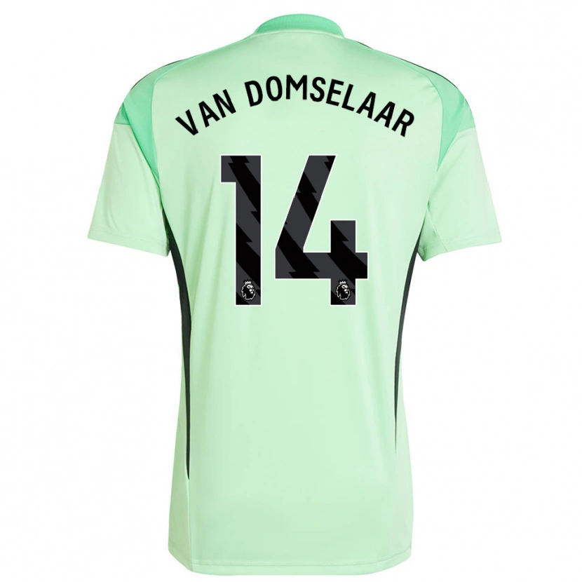 Danxen Women Daphne Van Domselaar #14 Light Green Black Goalkeeper Jersey 2025/26 T-Shirt