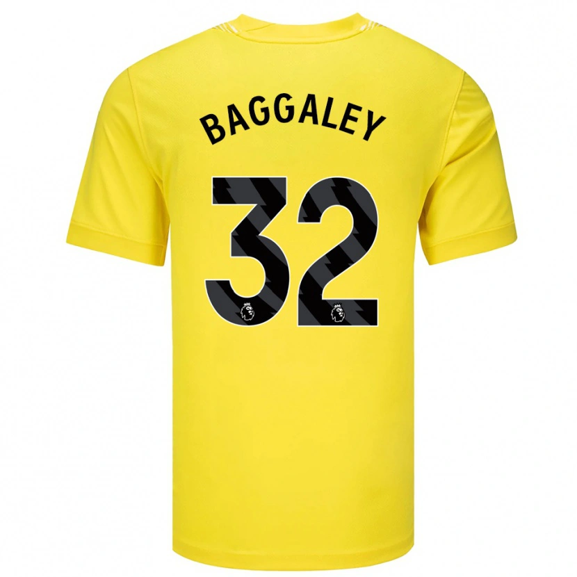 Danxen Women Sophie Baggaley #32 Yellow Black Goalkeeper Jersey 2025/26 T-Shirt