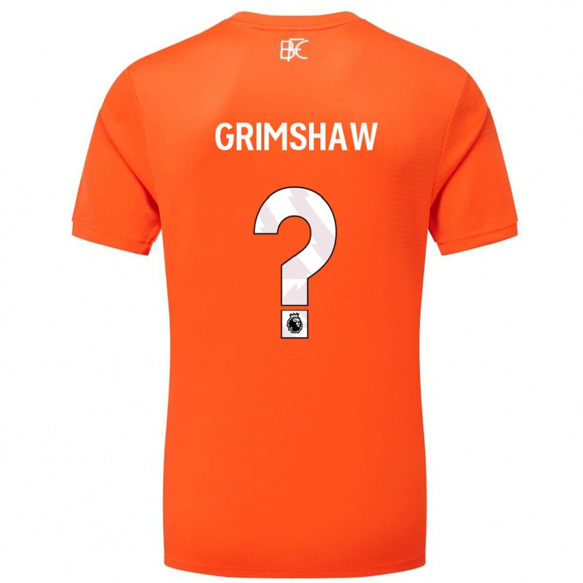 Danxen Women Harry Grimshaw #0 Orange White Goalkeeper Jersey 2025/26 T-Shirt