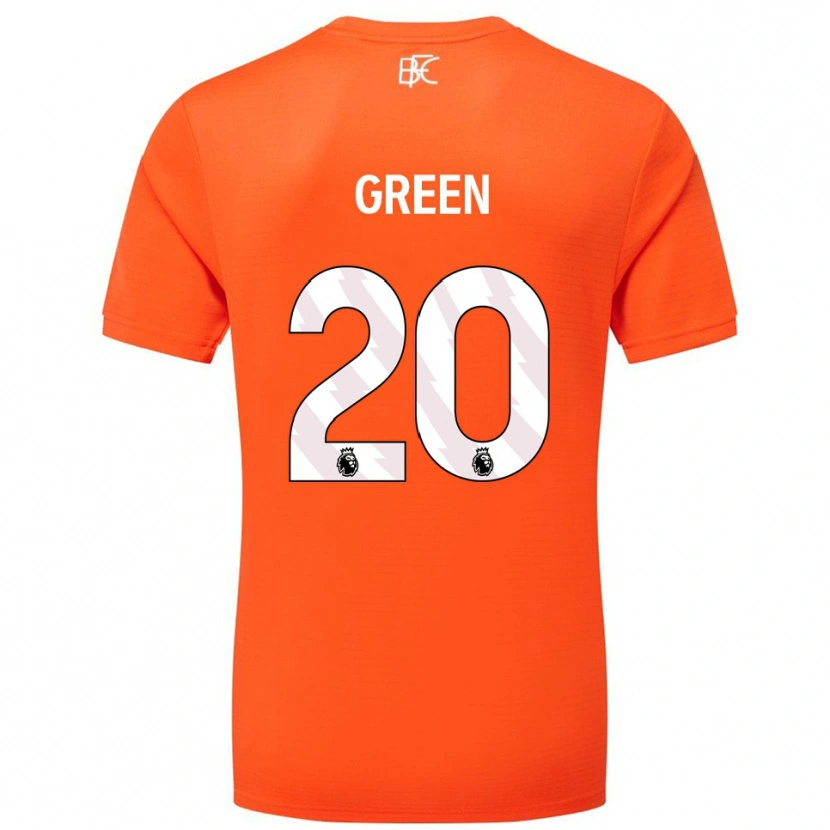 Danxen Women Etienne Green #20 Orange White Goalkeeper Jersey 2025/26 T-Shirt