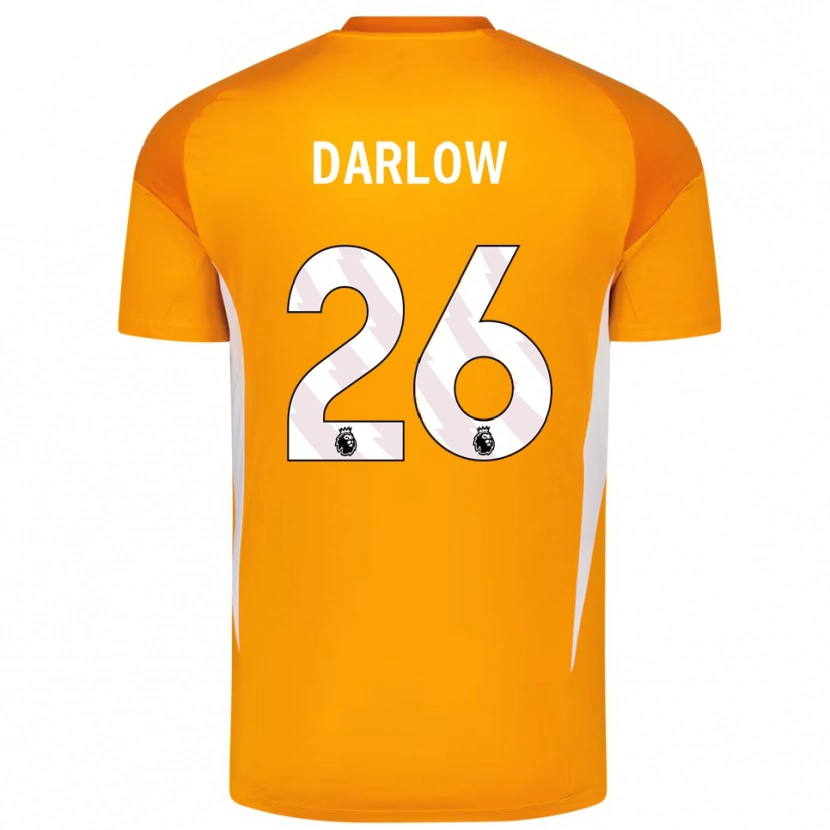 Danxen Women Karl Darlow #26 Orange White Goalkeeper Jersey 2025/26 T-Shirt
