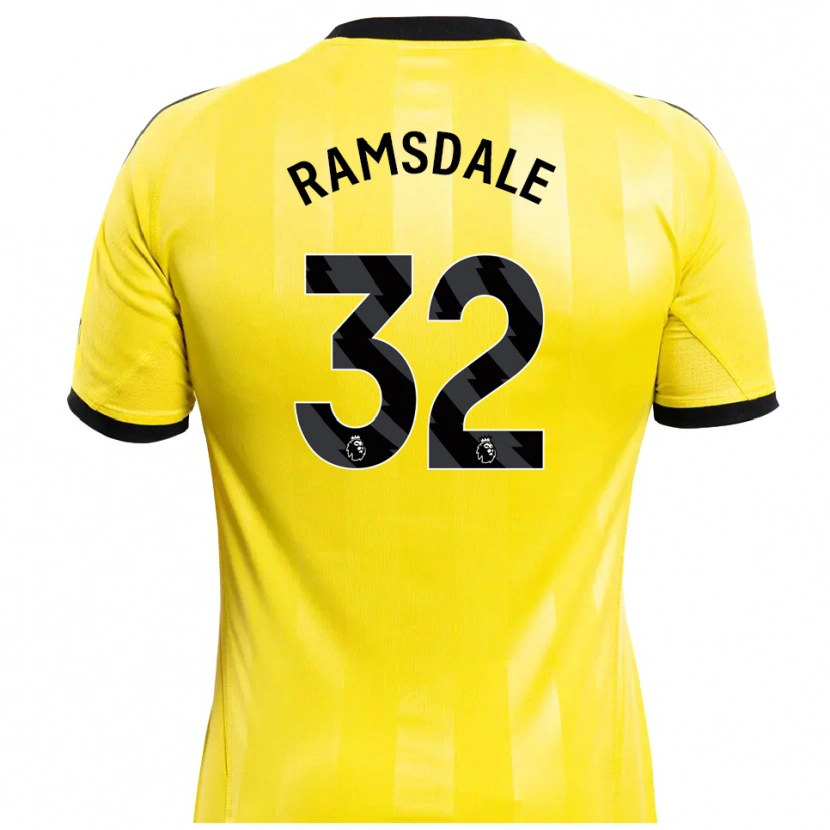 Danxen Women Aaron Ramsdale #32 Yellow Black Goalkeeper Jersey 2025/26 T-Shirt