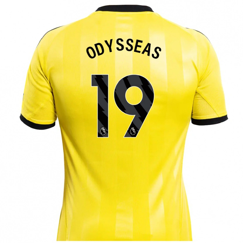 Danxen Women Odysseas Vlachodimos #19 Yellow Black Goalkeeper Jersey 2025/26 T-Shirt