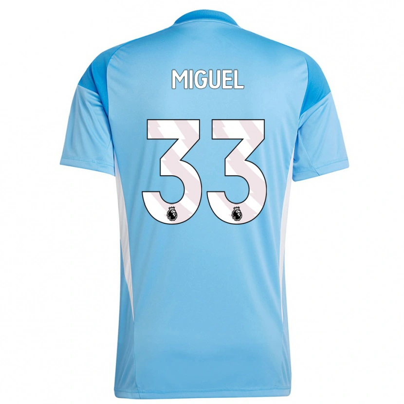 Danxen Women Carlos Miguel #33 Blue White Goalkeeper Jersey 2025/26 T-Shirt