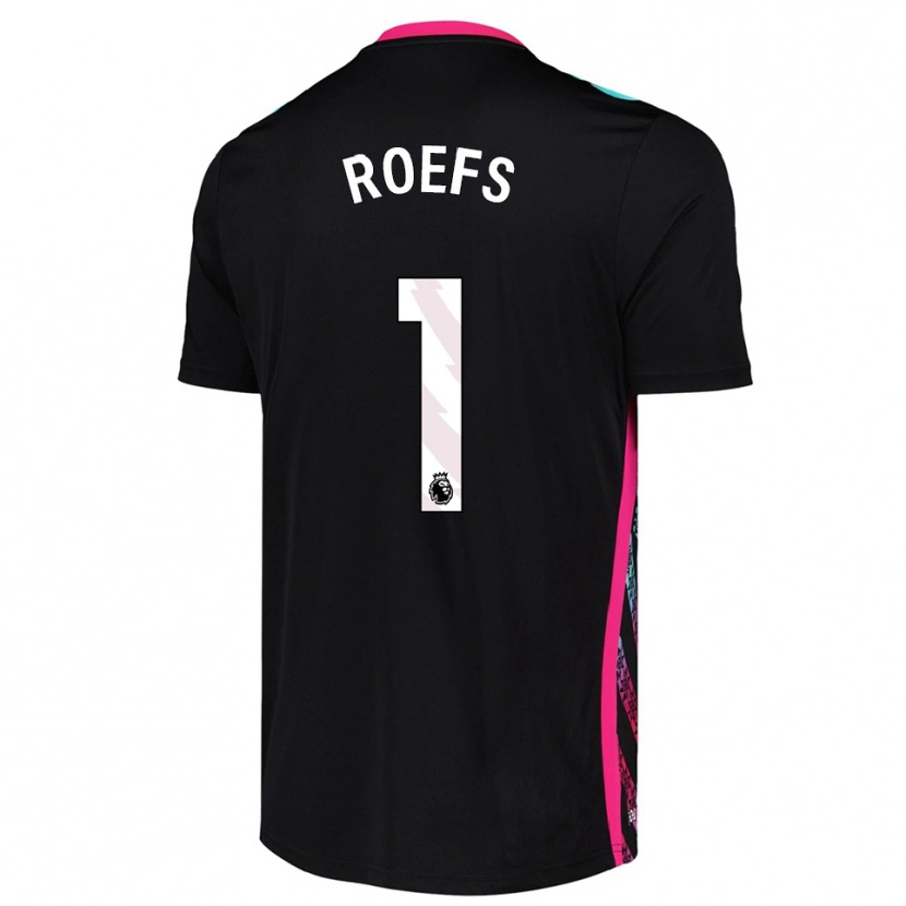 Danxen Women Robin Roefs #1 Black White Goalkeeper Jersey 2025/26 T-Shirt
