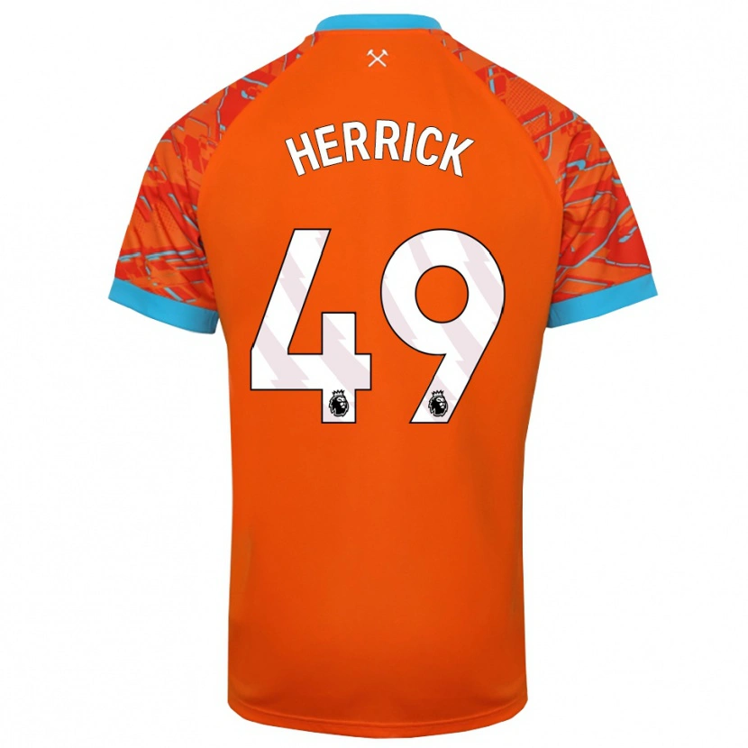 Danxen Women Finlay Herrick #49 Orange White Goalkeeper Jersey 2025/26 T-Shirt