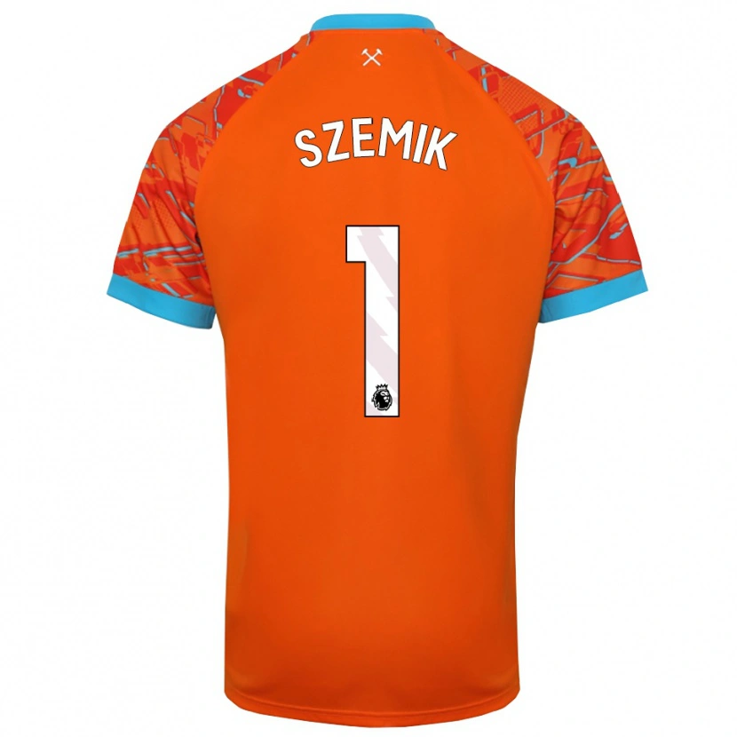 Danxen Women Kinga Szemik #1 Orange White Goalkeeper Jersey 2025/26 T-Shirt