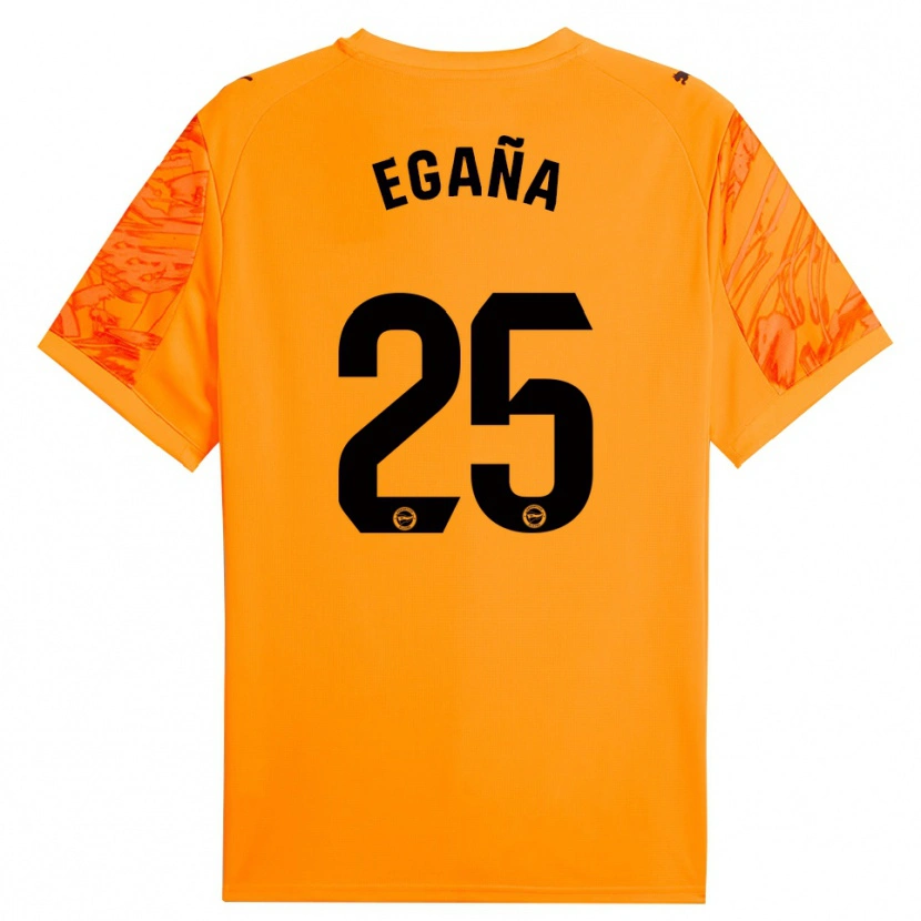 Danxen Women Eider Egaña #25 Orange Black Goalkeeper Jersey 2025/26 T-Shirt
