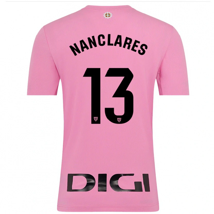 Danxen Women Adriana Nanclares Romero #13 Pink Black Goalkeeper Jersey 2025/26 T-Shirt