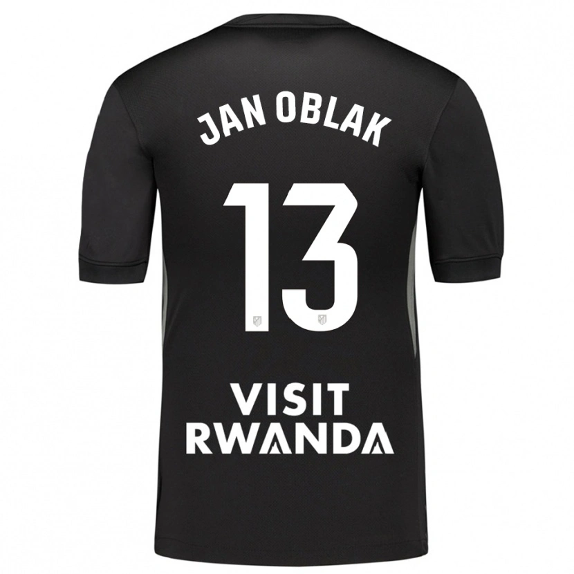 Danxen Women Jan Oblak #13 Black White Goalkeeper Jersey 2025/26 T-Shirt