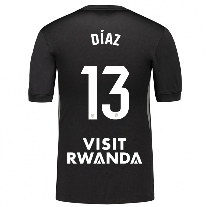 Danxen Women Diego Díaz #13 Black White Goalkeeper Jersey 2025/26 T-Shirt