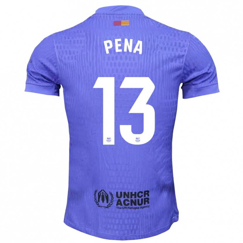 Danxen Women Iñaki Peña #13 Blue Black Goalkeeper Jersey 2025/26 T-Shirt