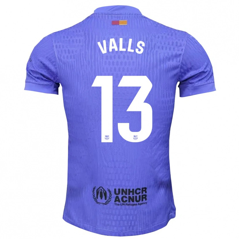 Danxen Women Gerard Valls #13 Blue Black Goalkeeper Jersey 2025/26 T-Shirt