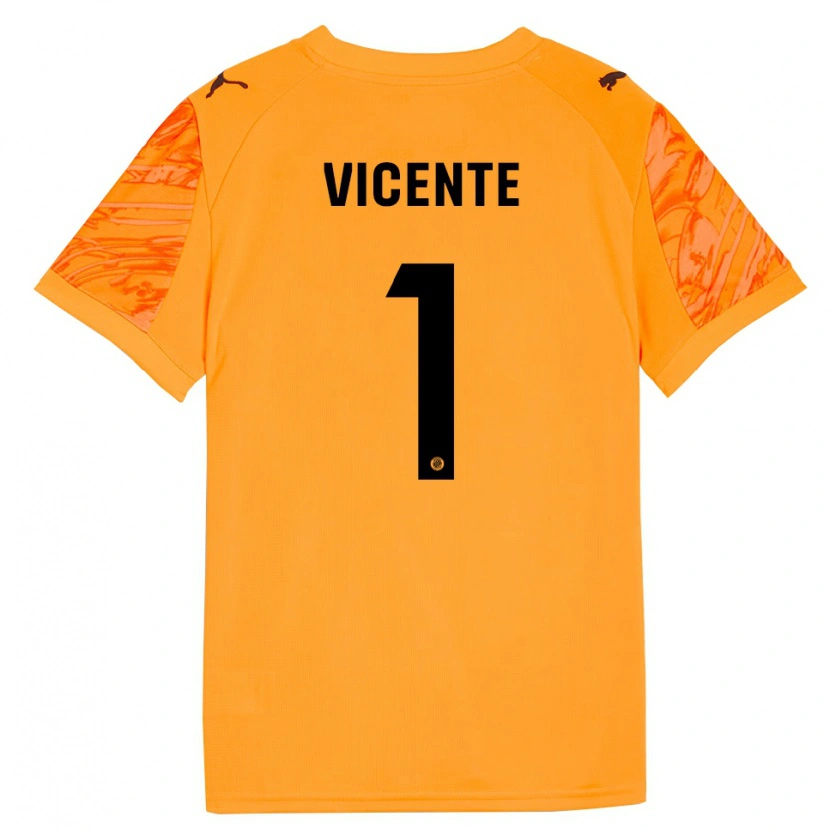 Danxen Women Diego Vicente #1 Orange Black Goalkeeper Jersey 2025/26 T-Shirt