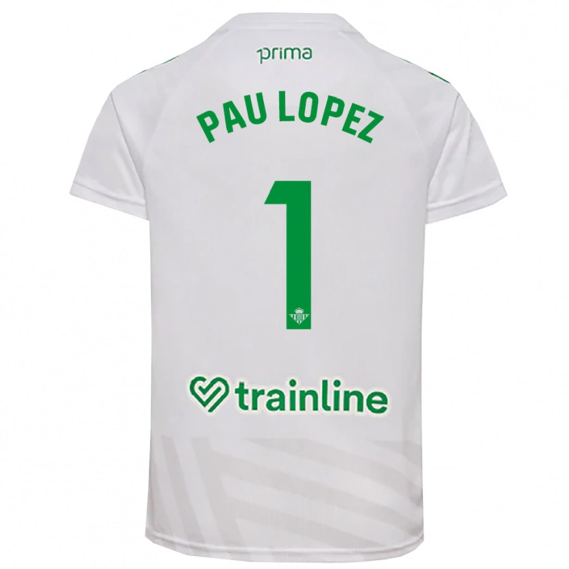 Danxen Women Pau López #1 White Green Goalkeeper Jersey 2025/26 T-Shirt