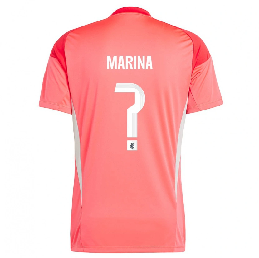 Danxen Women Nacho Marina #0 Orange Red White Goalkeeper Jersey 2025/26 T-Shirt