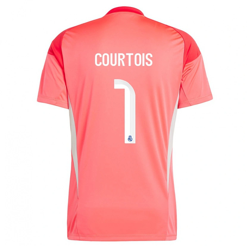 Danxen Women Thibaut Courtois #1 Orange Red White Goalkeeper Jersey 2025/26 T-Shirt