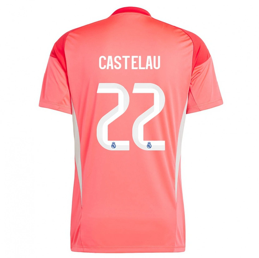 Danxen Women Alber Castelau #22 Orange Red White Goalkeeper Jersey 2025/26 T-Shirt