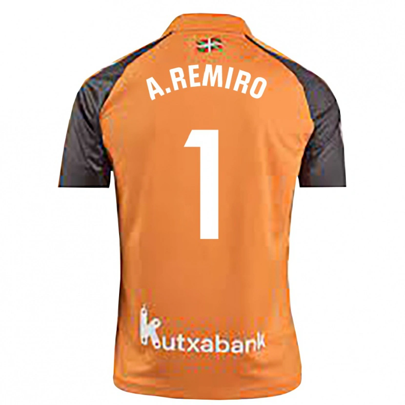 Danxen Women Álex Remiro #1 Black Orange Goalkeeper Jersey 2025/26 T-Shirt