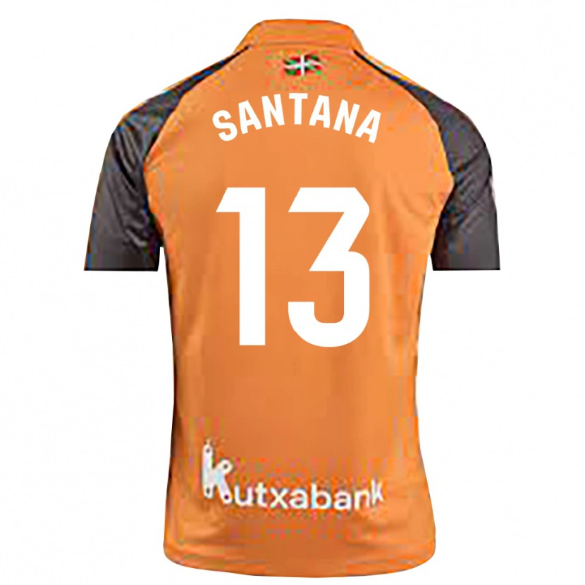Danxen Women Olatz Santana #13 Black Orange Goalkeeper Jersey 2025/26 T-Shirt