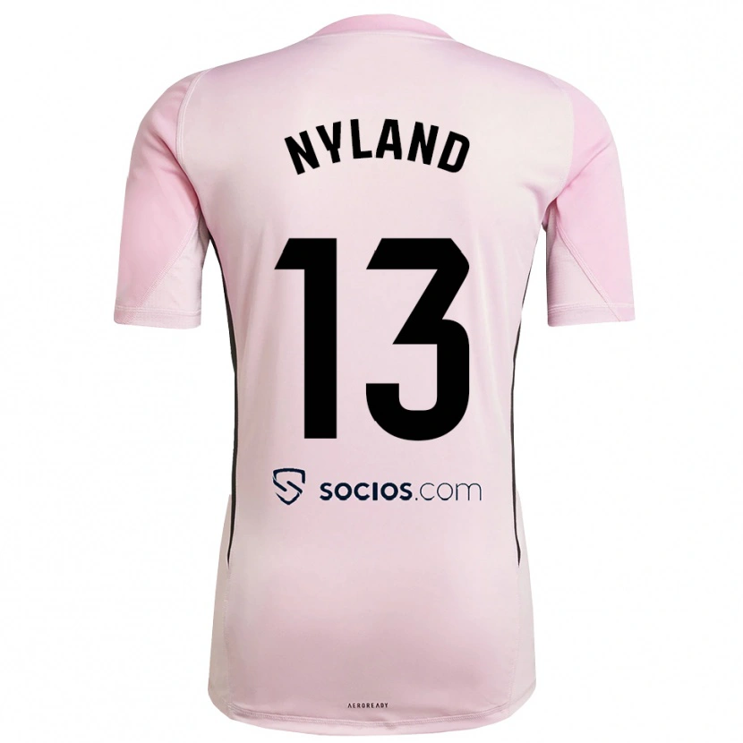 Danxen Women Ørjan Nyland #13 Pink Black Goalkeeper Jersey 2025/26 T-Shirt