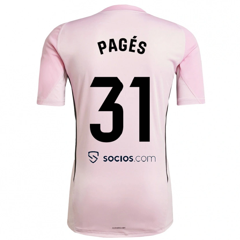 Danxen Women Lukas Pagés #31 Pink Black Goalkeeper Jersey 2025/26 T-Shirt